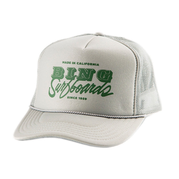 VAN SCRIPT Trucker Hat Charcoal Grey
